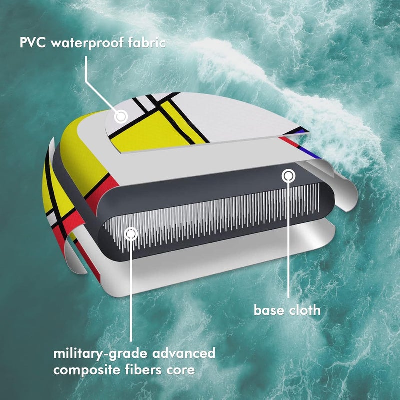iBoard Inflatable Bodyboard Portable Surfboard with Hammer Seam Technology Storage 48 Inch Super Folding Body Board with Max Inflation Pressure 15PSI - Image 3